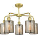 Cobbleskill 5 Light 23 inch Satin Gold Chandelier Ceiling Light in Mercury