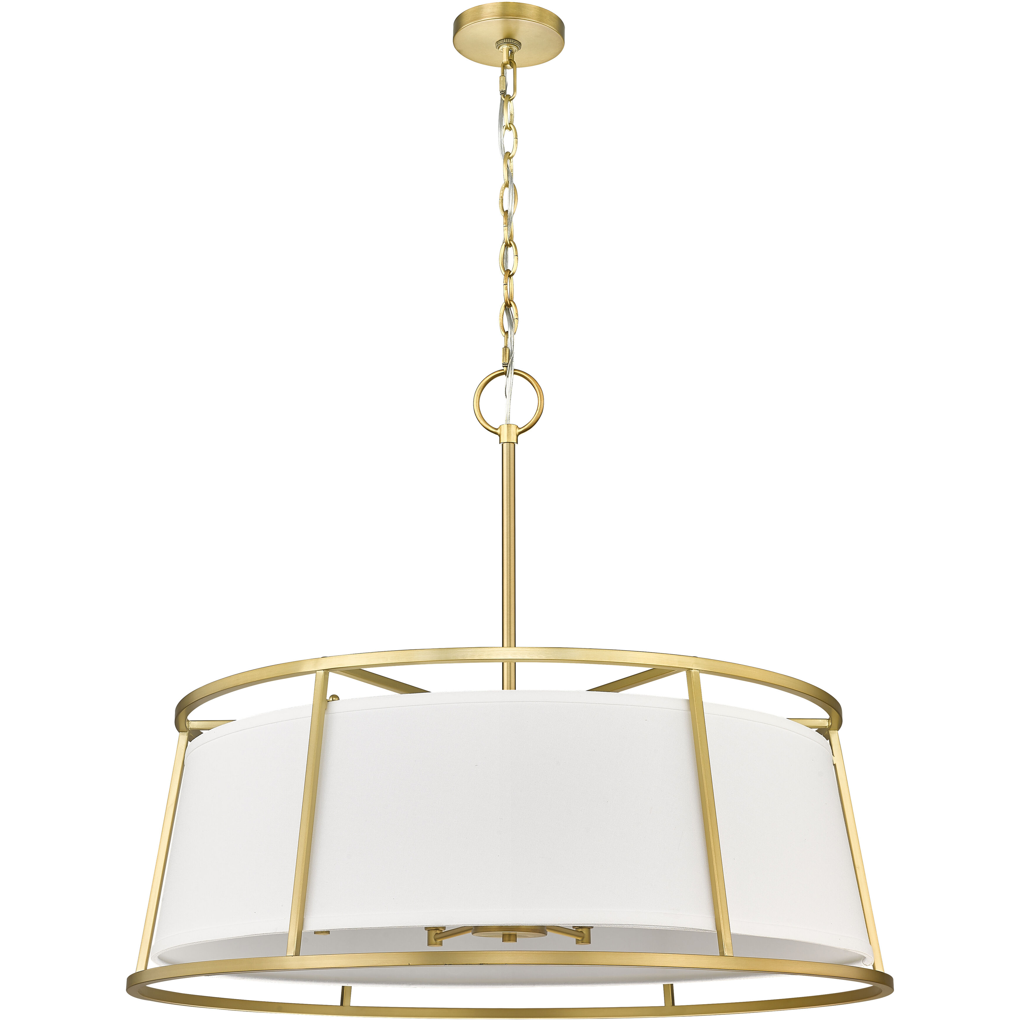 Lenyx 8 Light 32 inch Rubbed Brass Chandelier Ceiling Light