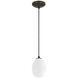 Brandy FireBird 1 Light 6 inch Oil Rubbed Bronze Pendant Ceiling Light in White Firebird, Cord