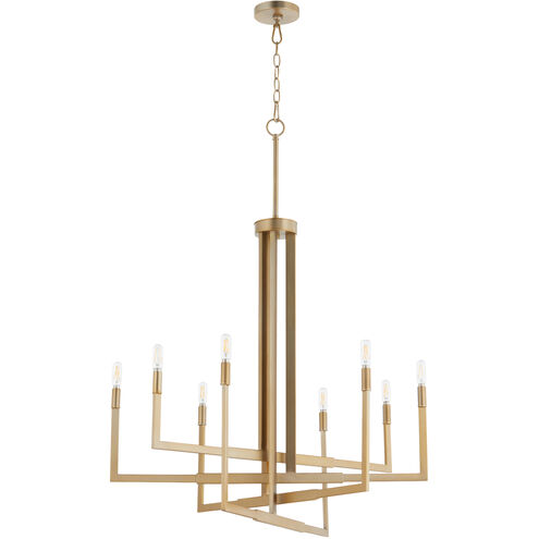 Bolero 8 Light 31 inch Aged Brass Chandelier Ceiling Light