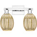 Preston 2 Light 16 inch Polished Chrome Bath Vanity Light Wall Light in Mercury Glass