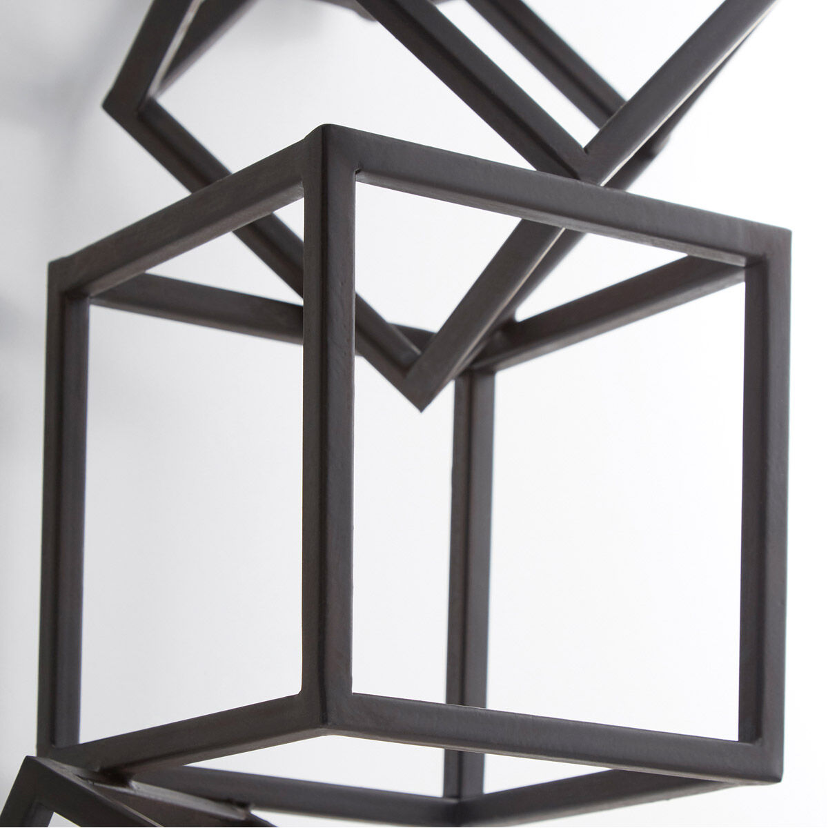 Cubed Tree Black Wall Art