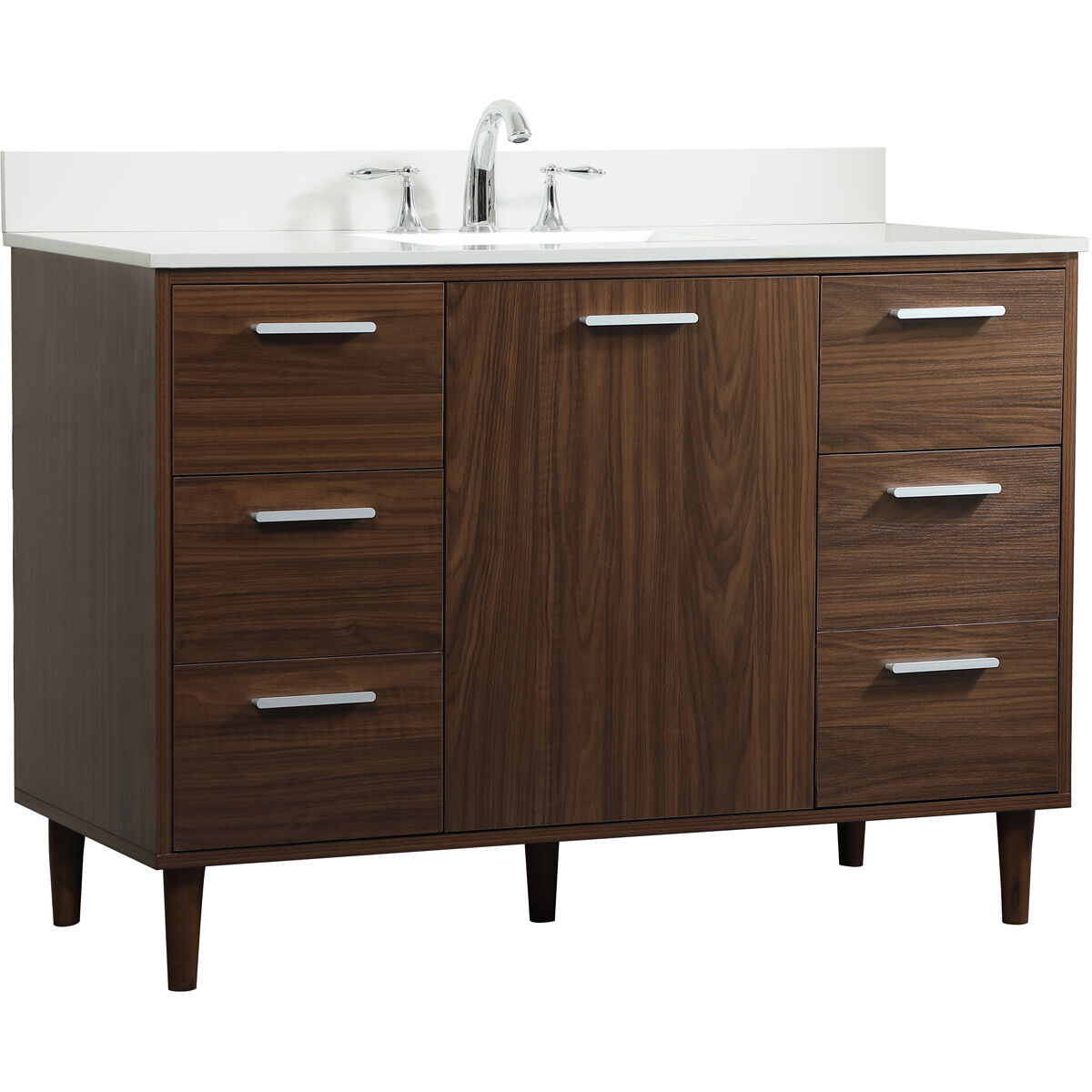 Baldwin 48 X 22 X 34 inch Walnut Vanity Sink Set