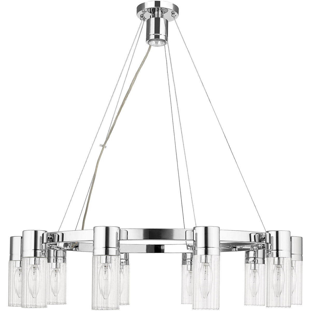 Midtown 10 Light 30 inch Polished Chrome Chandelier Ceiling Light
