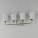 Hudson 4 Light 28.25 inch Satin Nickel Bath Vanity Wall Light in Satin White