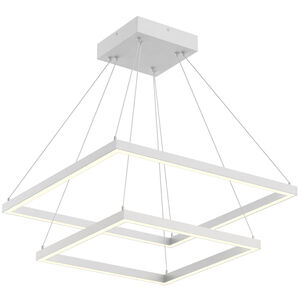 Piazza LED 23.63 inch White Chandelier Ceiling Light