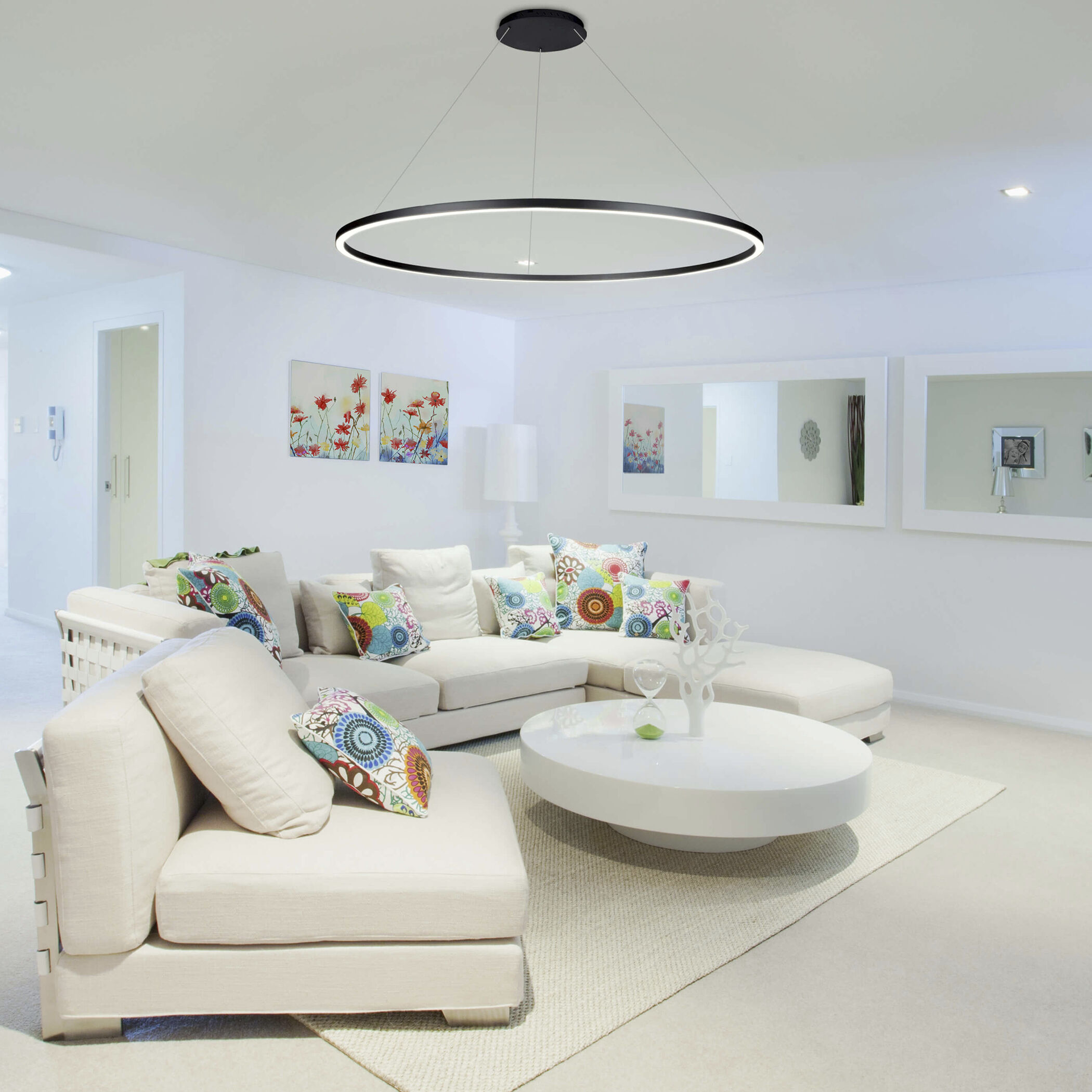 Tania 51.25 inch Black Chandelier Ceiling Light