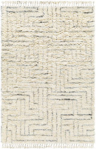 Camille 90 X 60 inch Cream Rug in 5 x 8, Rectangle