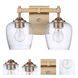 Stellen 2 Light 13 inch Satin Brass Vanity Light Wall Light