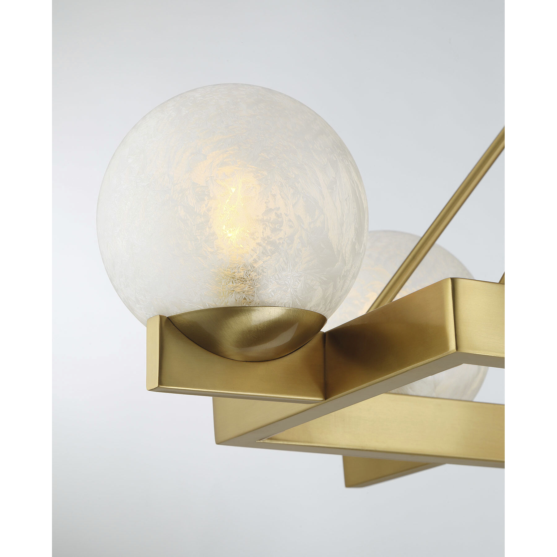Darien Linear Chandelier Ceiling Light in Warm Brass