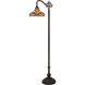 Bellscroft 61.5 inch 60 watt Matte Black and Tiffany Floor Lamp Portable Light
