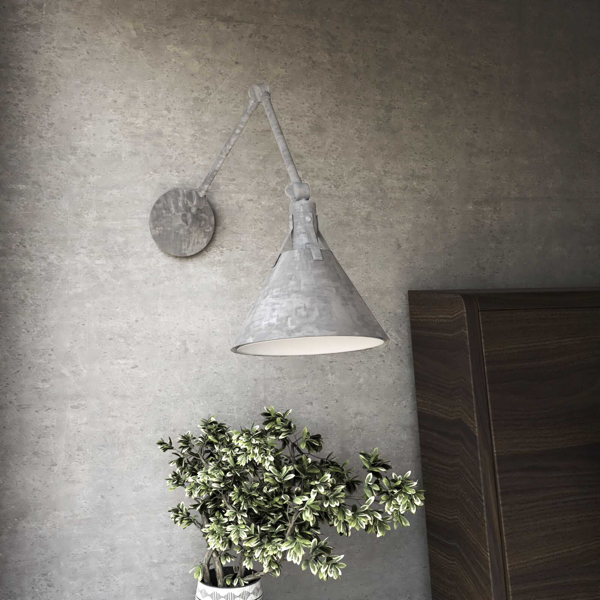 Alora Mood Archer Wall/Ceiling Light Wall Light in Steel Shade