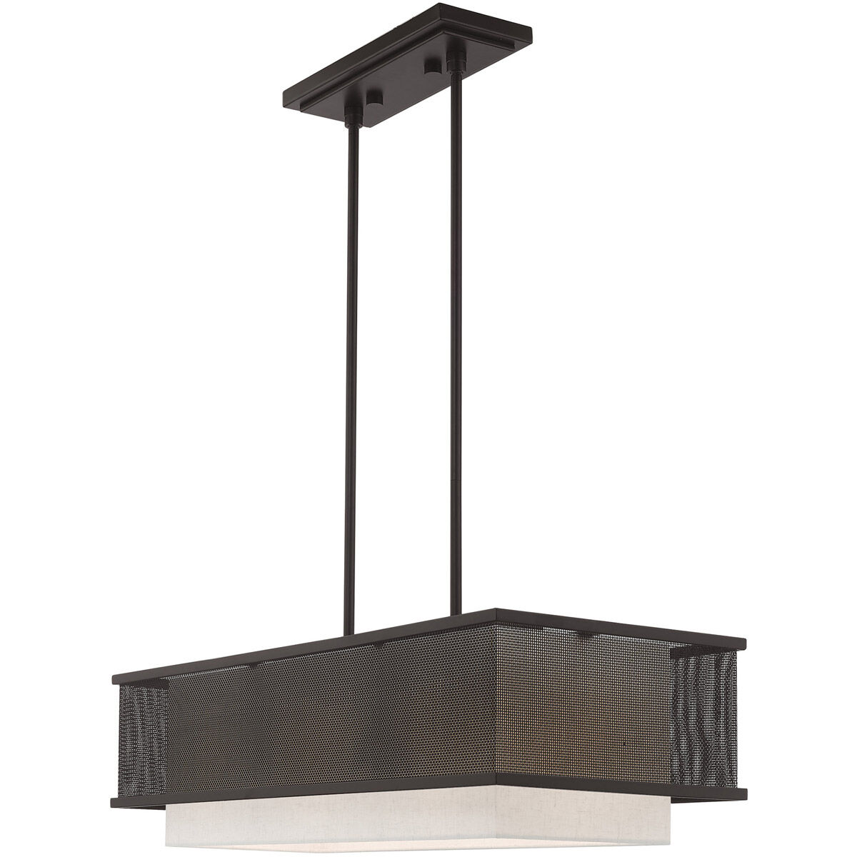 Braddock 3 Light 30 inch Bronze Linear Chandelier Ceiling Light