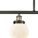 Ballston Beacon LED 48 inch Black Antique Brass Island Light Ceiling Light in Matte White Glass