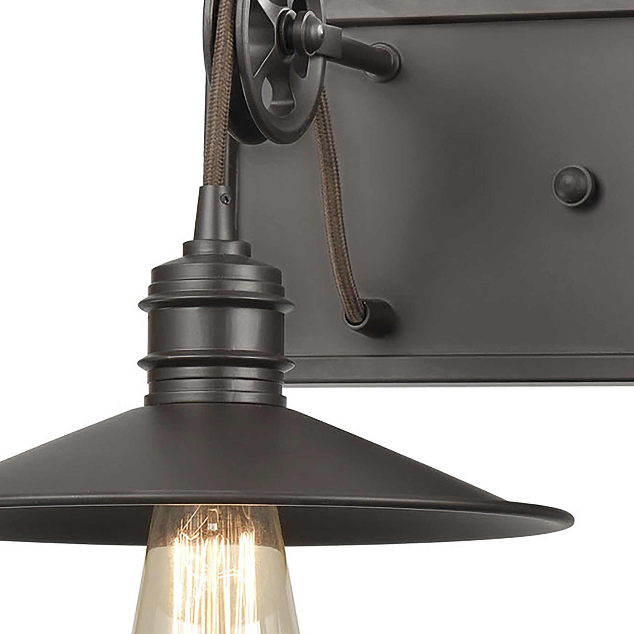 Spindle Wheel 2 Light 20 inch Oil Rubbed Bronze Vanity Light Wall Light