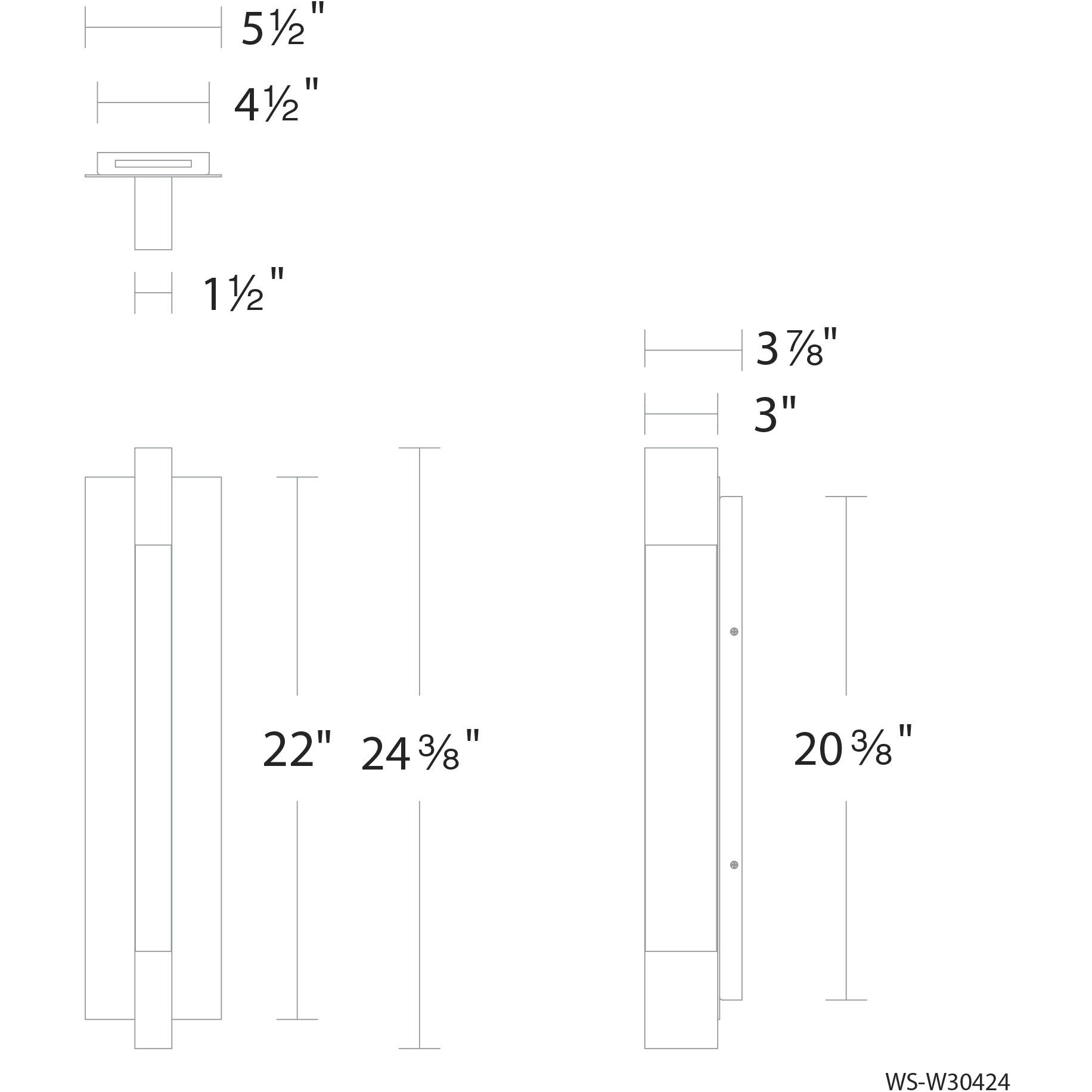 Heliograph 1 Light 24.4 inch Black Outdoor Wall Light in 3000K