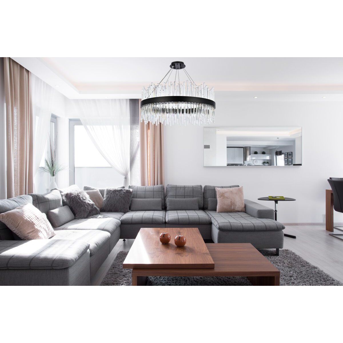 Dallas 18 Light 32 inch Black Chandelier Ceiling Light