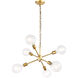 Nolan 6 Light 16 inch Brass Pendant Ceiling Light