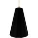 Radiance Collection - Fluted Pendant Ceiling Light in Antique Brass, Replaceable Bulb, Beige Twist Cord, Gloss Black/Matte White, 9W x 13H, Form+Finish+Function