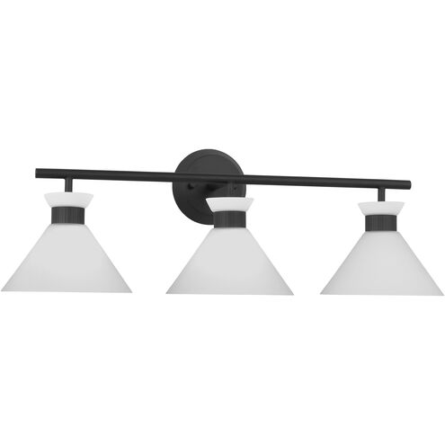 Drew & Jonathan Belcarra 3 Light 27 inch Midnight Black Wall Bath Fixture Wall Light