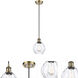 Ballston Small Waverly LED 6 inch Antique Brass Mini Pendant Ceiling Light in Black Textured, Ballston