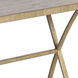 Better Ending 62 X 18 inch Aged Gold with Brown Console Table