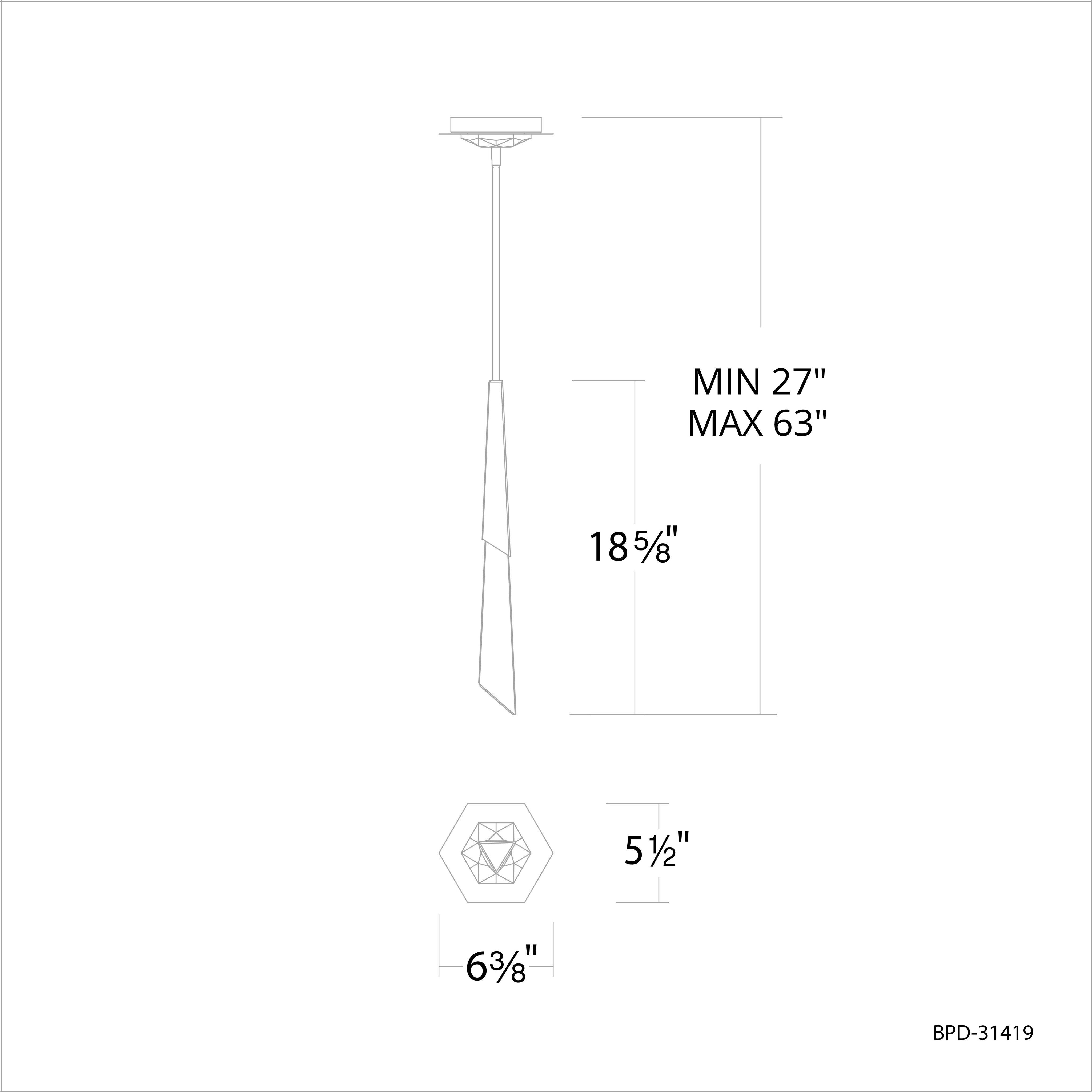 Beyond Solitude LED 6.5 inch Antique Nickel Mini Pendant Ceiling Light