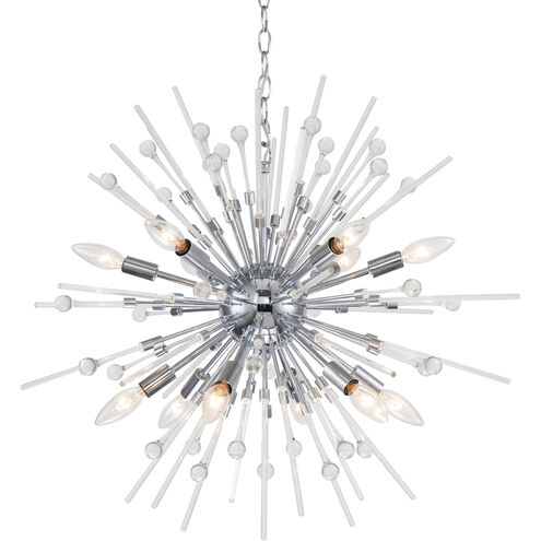 Canada 12 Light 30 inch Chrome Chandelier Ceiling Light