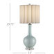 Celadon 29.75 inch 150 watt Celadon Crackle and Clear and Antique Brass Table Lamp Portable Light