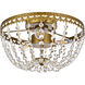Kylie 3 Light 12 inch Brass Flush Mount Ceiling Light