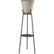 Zeek 63 inch 150.00 watt Black Shelf Floor Lamp Portable Light