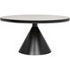 Cone 58.5 X 58.5 inch Matte Black Dining Table