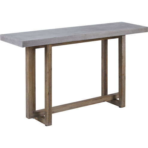 Merrell 63 X 15.75 inch Polished Concrete with Atlantic Brushed Console Table