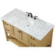 Metropolis 48 X 22 X 34 inch Natural Wood Vanity Sink Set