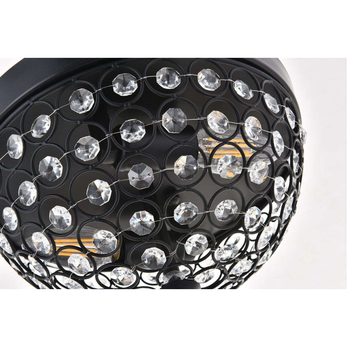 Taye 2 Light 10 inch Matte Black Flush Mount Ceiling Light