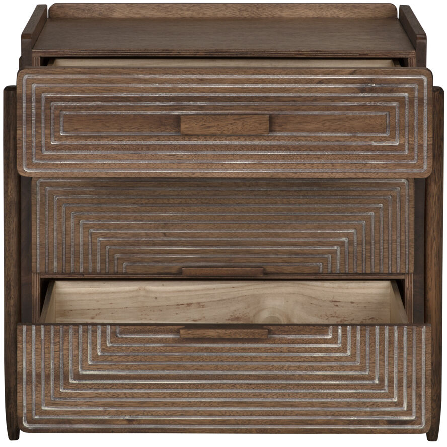 Savino 31 X 30 inch Dark Walnut Side Table