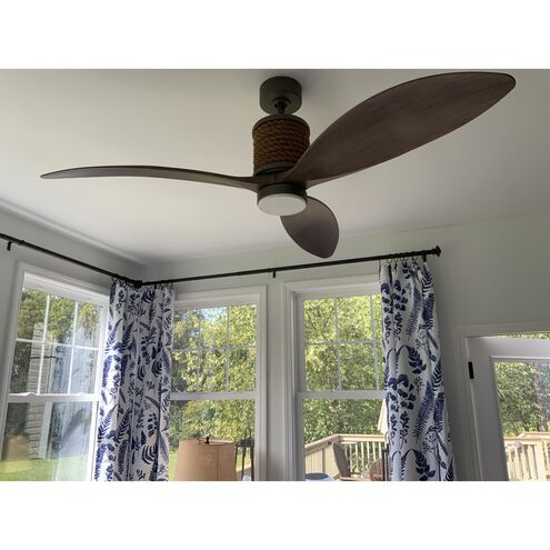 Marin 60 inch Metallic Matte Bronze with Walnut Blades Fan