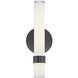 Madison LED 2.38 inch Urban Bronze and Glossy Opal Bath Vanity Light Wall Light