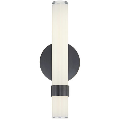 Madison LED 2.38 inch Urban Bronze and Glossy Opal Bath Vanity Light Wall Light