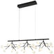 Hydrangea Bloom 27 Light 18 inch Matte Black Pendant Ceiling Light