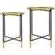 Hannes 18.1 inch Black/Gold Side Table