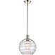 Ballston Large Deco Swirl LED 10 inch Polished Nickel Pendant Ceiling Light, Ballston
