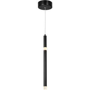 Flute LED 5 inch Black Pendant Ceiling Light