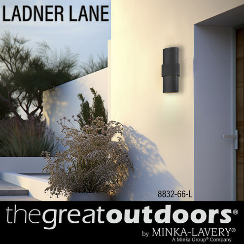 Great Outdoors Ladner Lane LED 17 inch Sand Coal Outdoor Wall Mount
