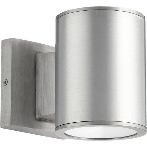 Cylinder Outdoor Wall Mount in Brushed Aluminum