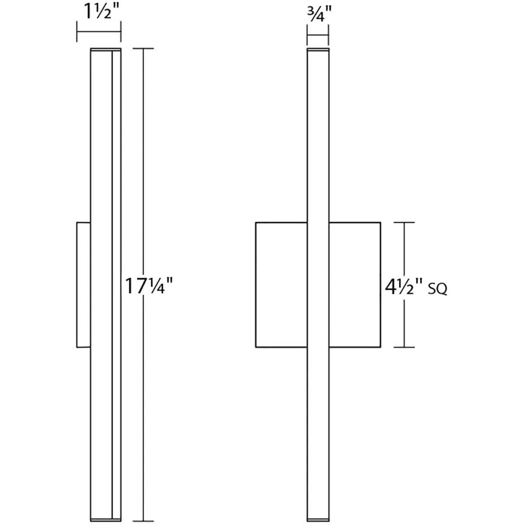 Stix LED 0.75 inch Satin Black Vanity Light Wall Light