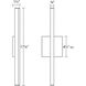 Stix LED 0.75 inch Satin Black Vanity Light Wall Light