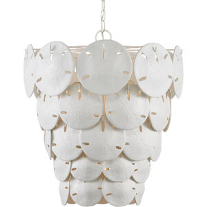 Tulum 5 Light 20 inch Sugar White and White Chandelier Ceiling Light, Marjorie Skouras Collection