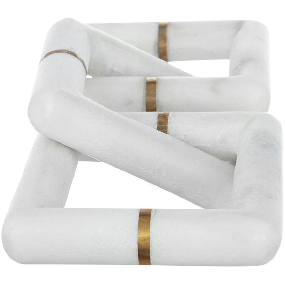 Anita White/Gold Marble Chain