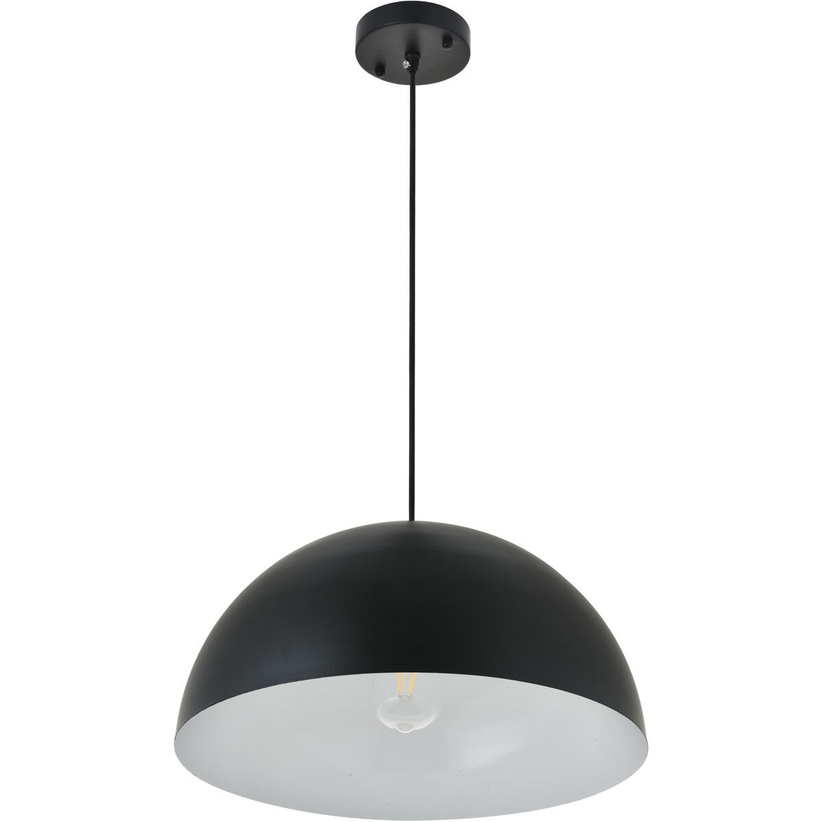 Forte 1 Light 16 inch Black Pendant Ceiling Light